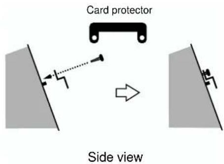 Card protector Side view