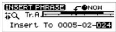ROLAND CDX-1 - Inserting a phrase in another location—Insert - 4
