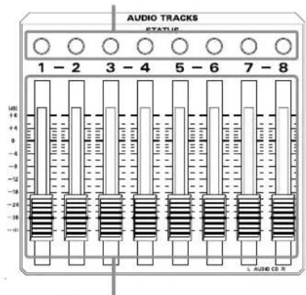 AUDIO TRACKS STATUS 1 - 2 3 - 4 5 - 6 7 - 8 L AUDIO CD R