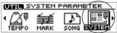 UTIL SYSTEM PARAMETER TEMPO MARK SONG SYSTEM