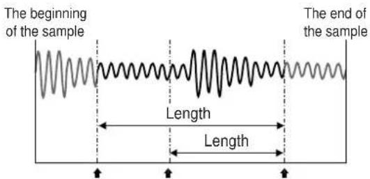 The beginning of the sample Length Length The end of the sample