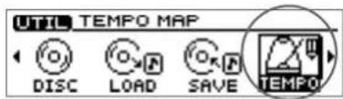 UTIL TEMPO MAP DISC LOAD SAVE TEMPO