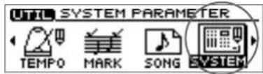 UTIL SYSTEM PARAMETER TEMPO MARK SONG SYSTEM