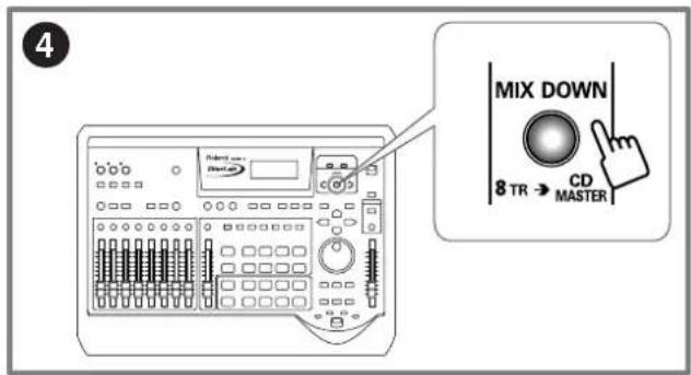 4 MIX DOWN 8 TR → CD MASTER