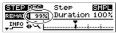 STEP REC REMAIN 99% INFO Step SMPL Duration 100%