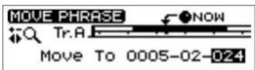 ROLAND CDX-1 - Moving a phrase—Move - 5