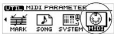 UTIL MIDI PARAMETER MARK SONG SYSTEM MIDI