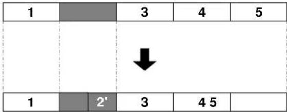 1 3 4 5 ↓ 1 2' 3 4 5