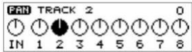 ROLAND CDX-1 - Setting the left/right position (pan) of each audio track - 1