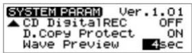 ROLAND CDX-1 - Switching of preview length of Windows WAVE files. - 2