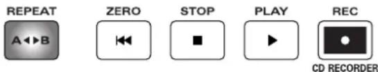 REPEAT ZERO STOP PLAY REC A B CD RECORDER