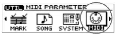 MIDI PARAMETER MARK SONG SYSTEM MIDI