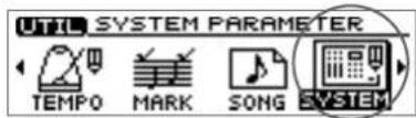 UTIL SYSTEM PARAMETER TEMPO MARK SONG SYSTEM