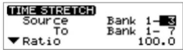 ROLAND CDX-1 - Expanding/compressing by a specified percentage or tempo—Time Stretch - 3