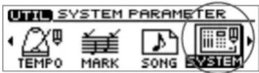 UTIL SYSTEM PARAMETER TEMPO MARK SONG SYSTEM