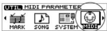 UTIL MIDI PARAMETER MARK SONG SYSTEM MIDI
