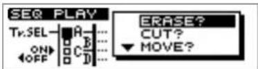 ROLAND CDX-1 - Edit on Sequence Play List screen—Quick Edit - 3