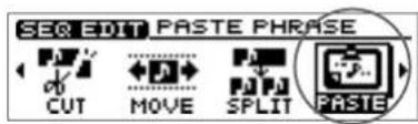 SEQ EDIT PASTE PHRASE CUT MOVE SPLIT PASTE
