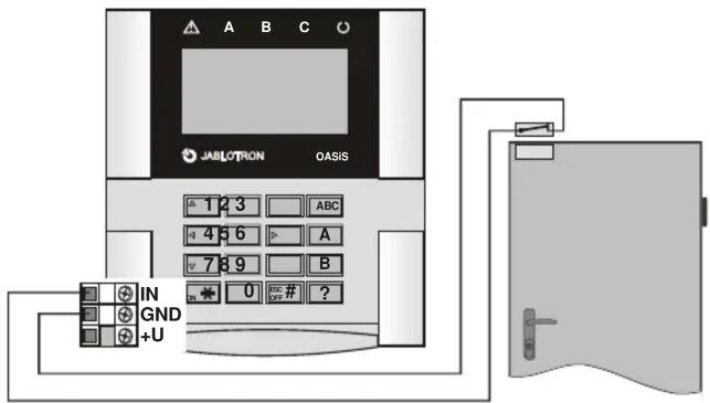 JABLOTRON OASIS A B C 1 2 3 ABC 4 5 6 A 7 8 9 B 0 100 ? IN GND +U