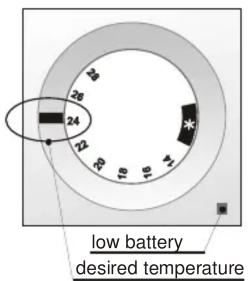 low battery desired temperature