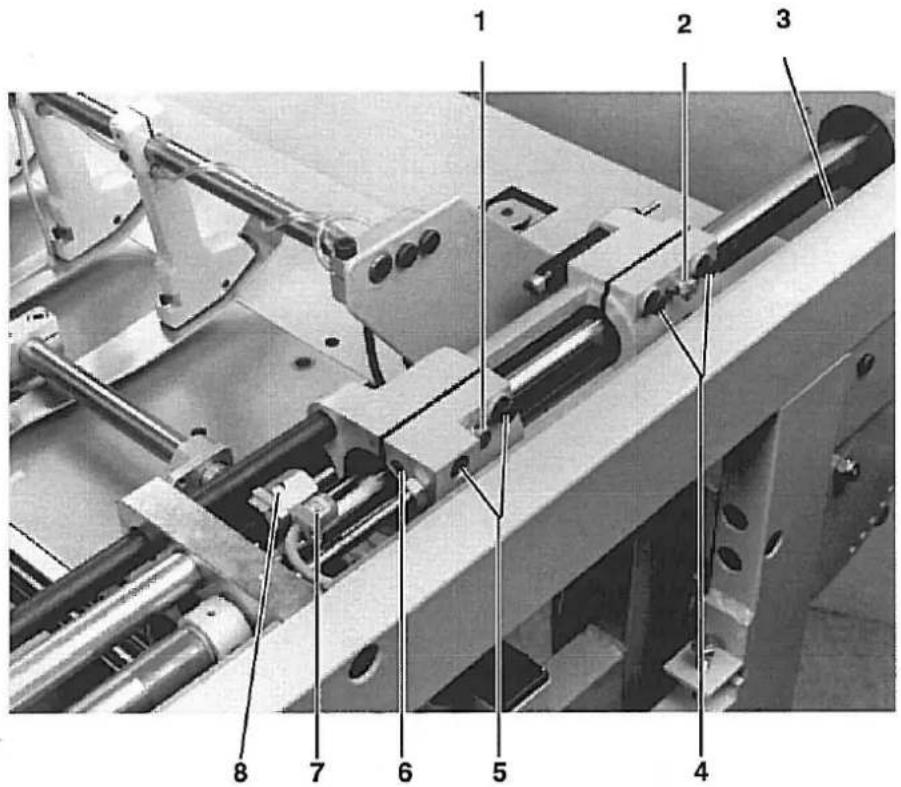 Technical diagram of a mechanical assembly with numbered components for identification