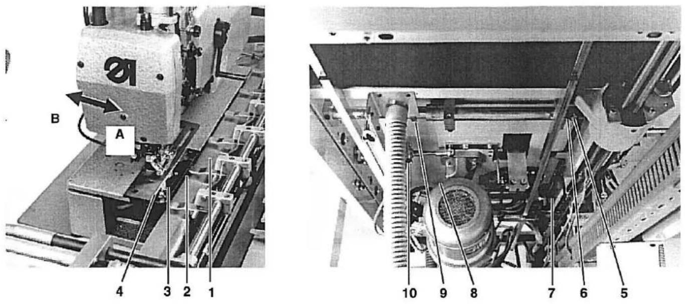 Dürkopp Adler 741 - Forward and Rear End Positions of the Sewing Head - 1