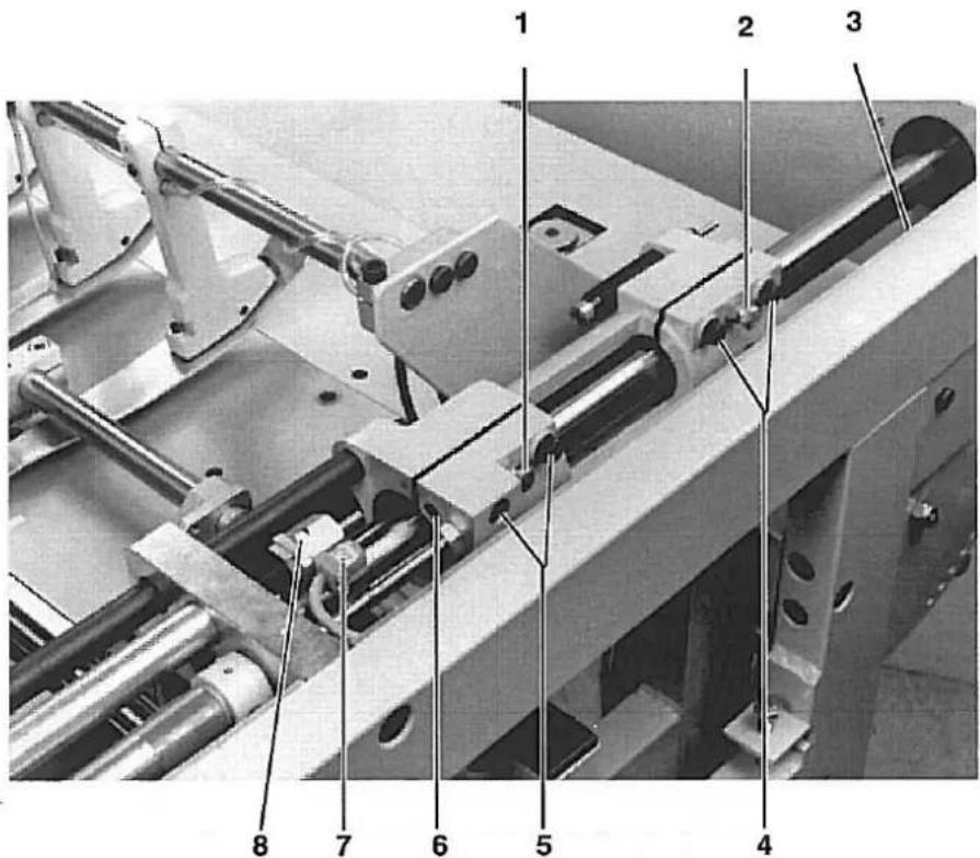 Technical diagram of a mechanical assembly with numbered components for identification