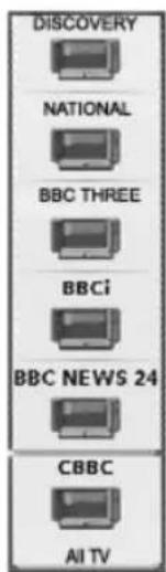 DISCOVERY NATIONAL BBC THREE BBCi BBC NEWS 24 CBBC AI TV