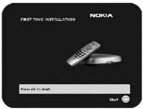FIRST TIME INSTALLATION NOKIA Press ok to start. Start OK