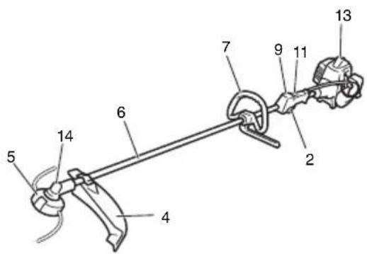 Technical diagram of a mechanical clamp or linkage device with numbered components