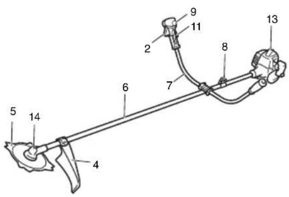 Technical diagram of a mechanical linkage system with numbered components
