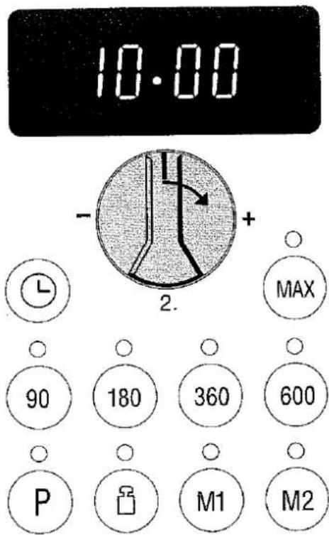 10:00 - 2. MAX 90 180 360 600 P M1 M2