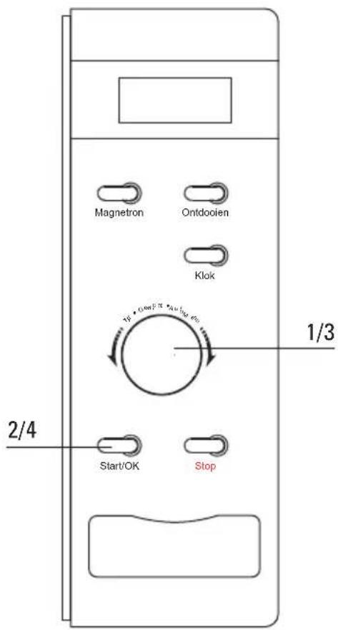 Magnetron Ontdoioen Klok 1/3 2/4 Start/OK Stop