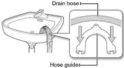SAMSUNG EcoBubble WW85H5290EW - Connecting the drain hose - 1