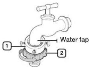 SAMSUNG EcoBubble WW85H5290EW - Connecting the water supply hose - 3