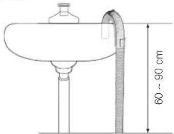 SAMSUNG EcoBubble WW85H5290EW - Connecting the drain hose - 2