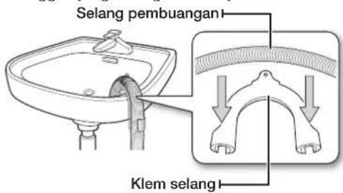 Selang pembuangan Klem selang