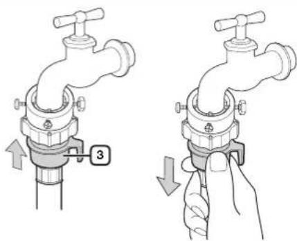 SAMSUNG EcoBubble WW85H5290EW - Connecting the water supply hose - 5