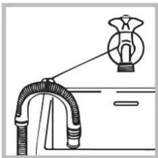 Hotpoint Ariston FMG 923B EU - Conexión del tubo de desagüe - 2