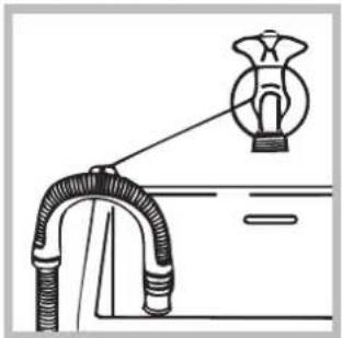 Hotpoint Ariston FMG 923B EU - Свързване на маркуча за мръсната вода - 2