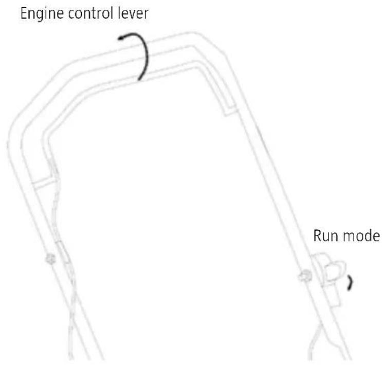 Engine control lever Run mode