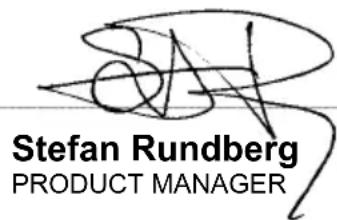 Stefan Rundberg PRODUCT MANAGER