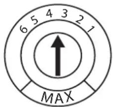 6 5 4 3 2 1 ↑ MAX