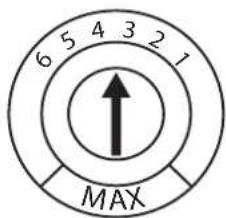 6 5 4 3 2 1 ↑ MAX
