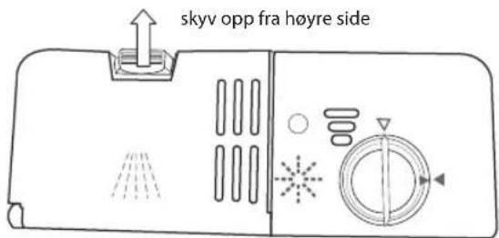 skyv opp fra høyre side