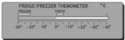 FRIDGE/FREEZER THEMOMETER °C FREEZER FRIDGE -30° -20° -10° 0° +10° +20° +30° -40°