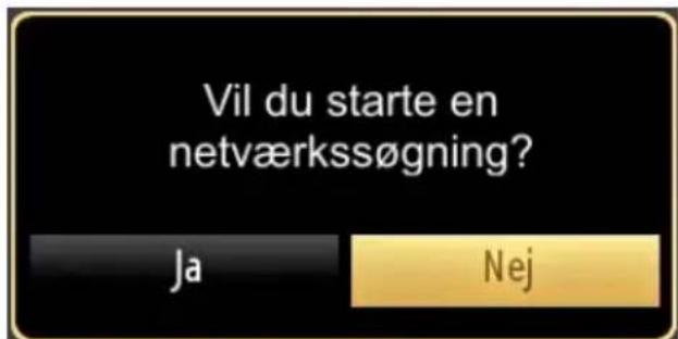 Vil du starte en netværkssøgning? Ja Nej