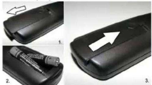 Finlux 32FLKR185D - Isætning af batterier i fjernbetjeningen - 1