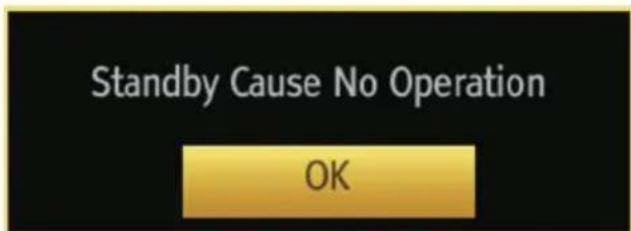 Standby Cause No Operation OK