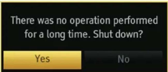 There was no operation performed for a long time. Shut down? Yes No